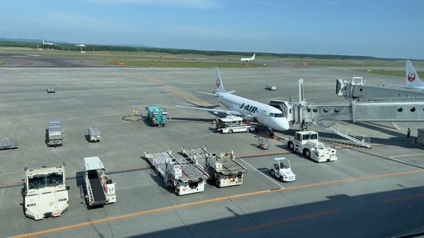 新千歳空港でのオンラインミーティング